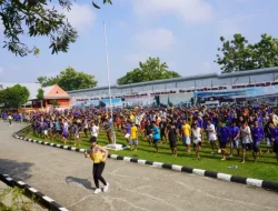 Warga Binaan Antusias Ikuti Senam Rutin di Lapas Kelas IIA Purwokerto