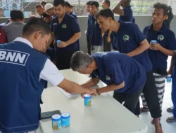 Lapas Kelas IIA Cilegon Gandeng BNN Kota Cilegon Perkuat P4GN Melalui Tes Urine dan Asesmen Relawan Anti Narkoba