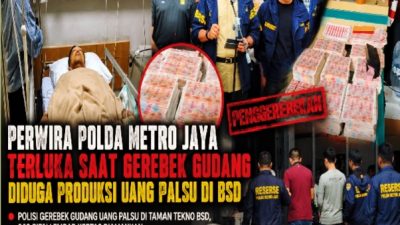 Perwira Polda Metro Jaya Terluka Saat Gerebek Gudang Diduga Produksi Uang Palsu di BSD