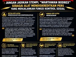 Label “Wartawan Bodrex” Disorot ACPAI, Kemerdekaan Pers Jangan Dikorbankan
